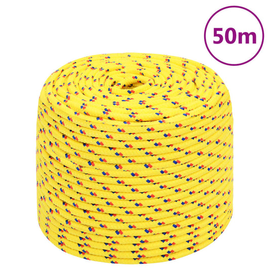 vidaXL Boat Rope Yellow 6 mm 50 m Polypropylene