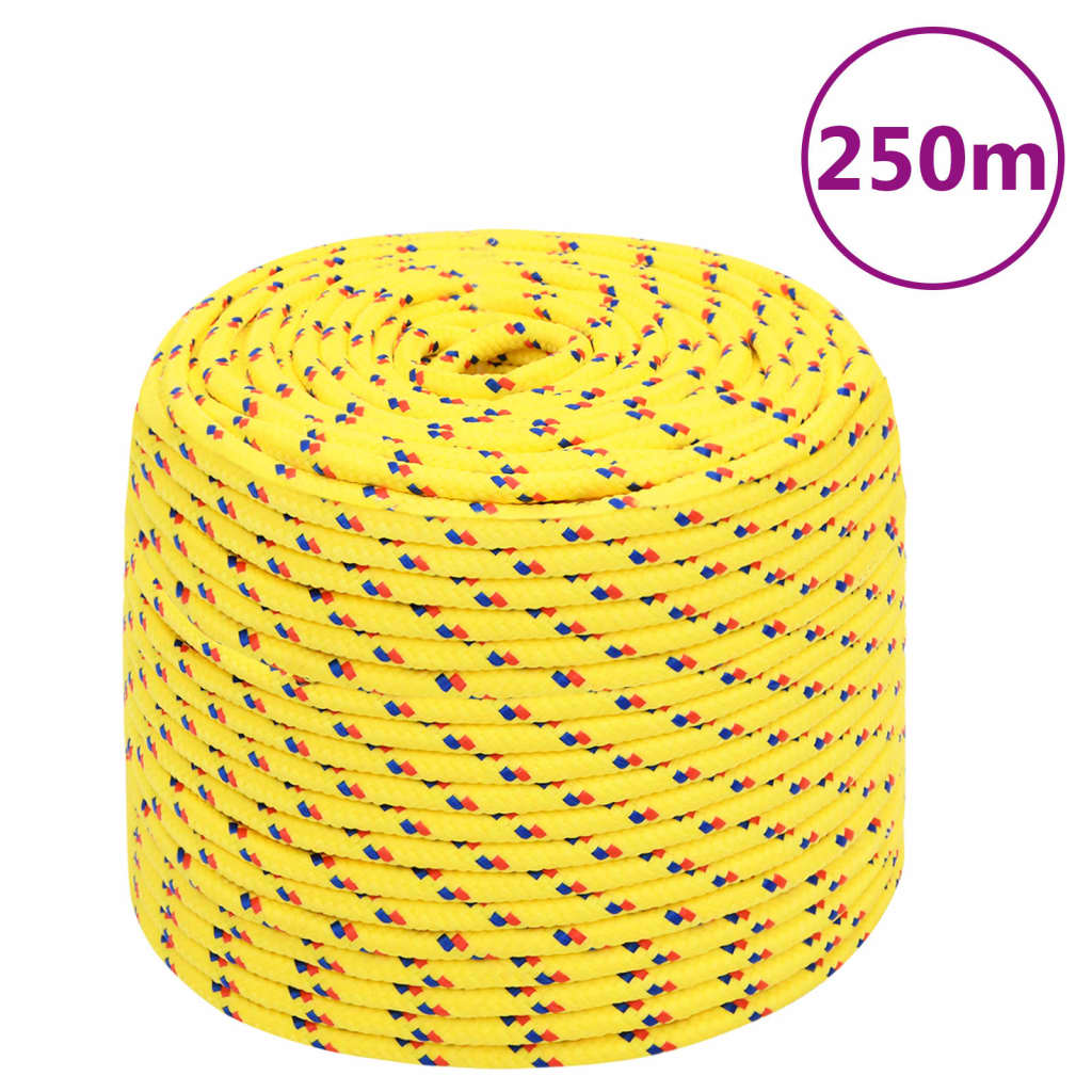 vidaXL Boat Rope Yellow 8 mm 250 m Polypropylene