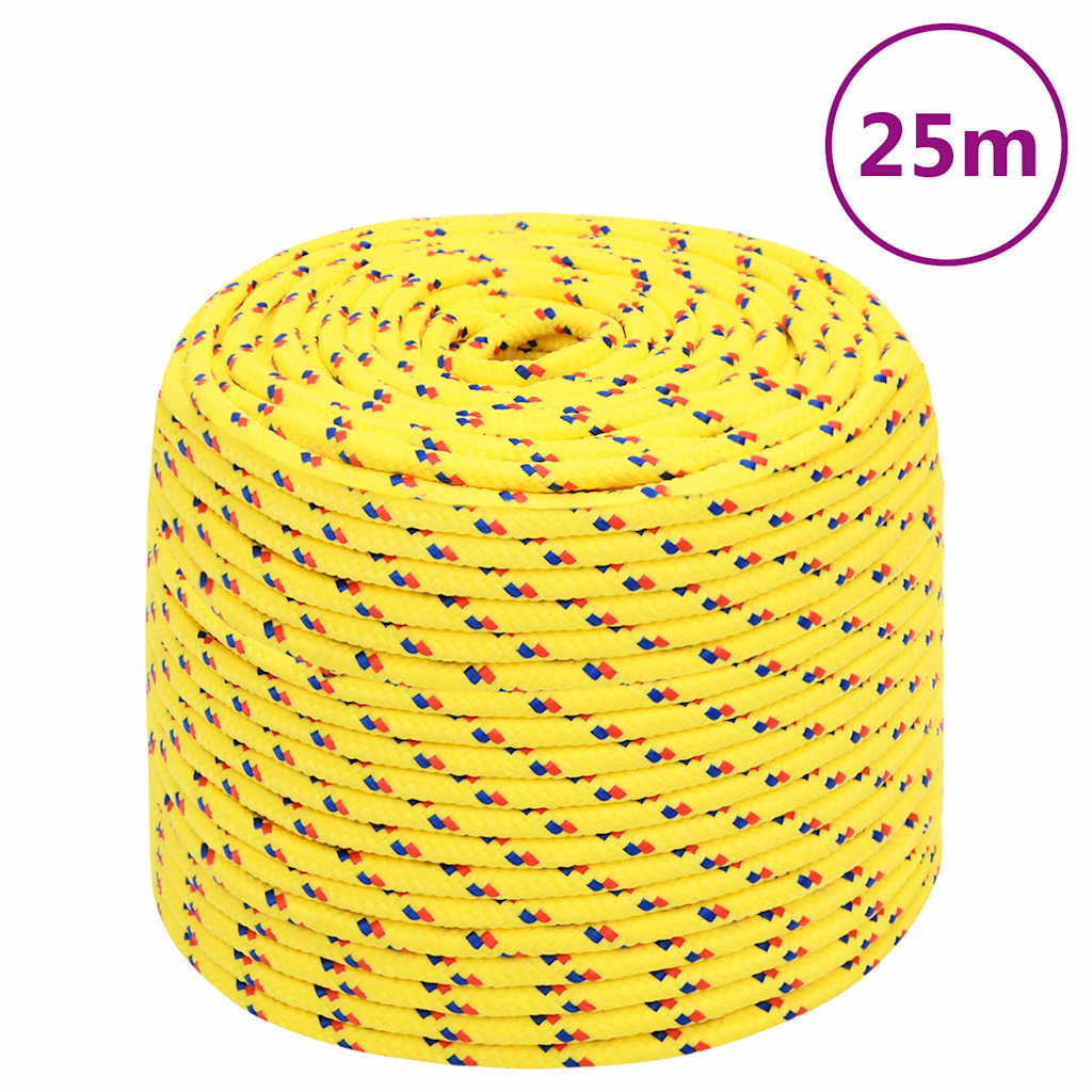 Boat Rope Yellow 10 mm 25 m Polypropylene
