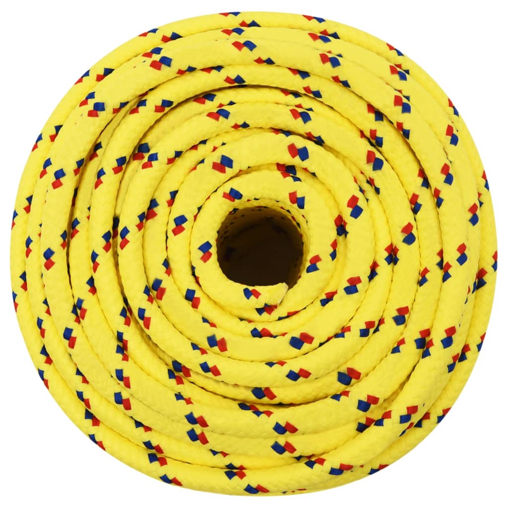 vidaXL Boat Rope Yellow 12 mm 25 m Polypropylene