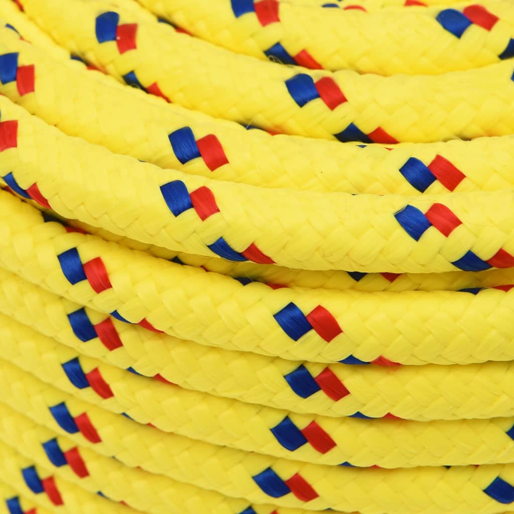 vidaXL Boat Rope Yellow 12 mm 25 m Polypropylene