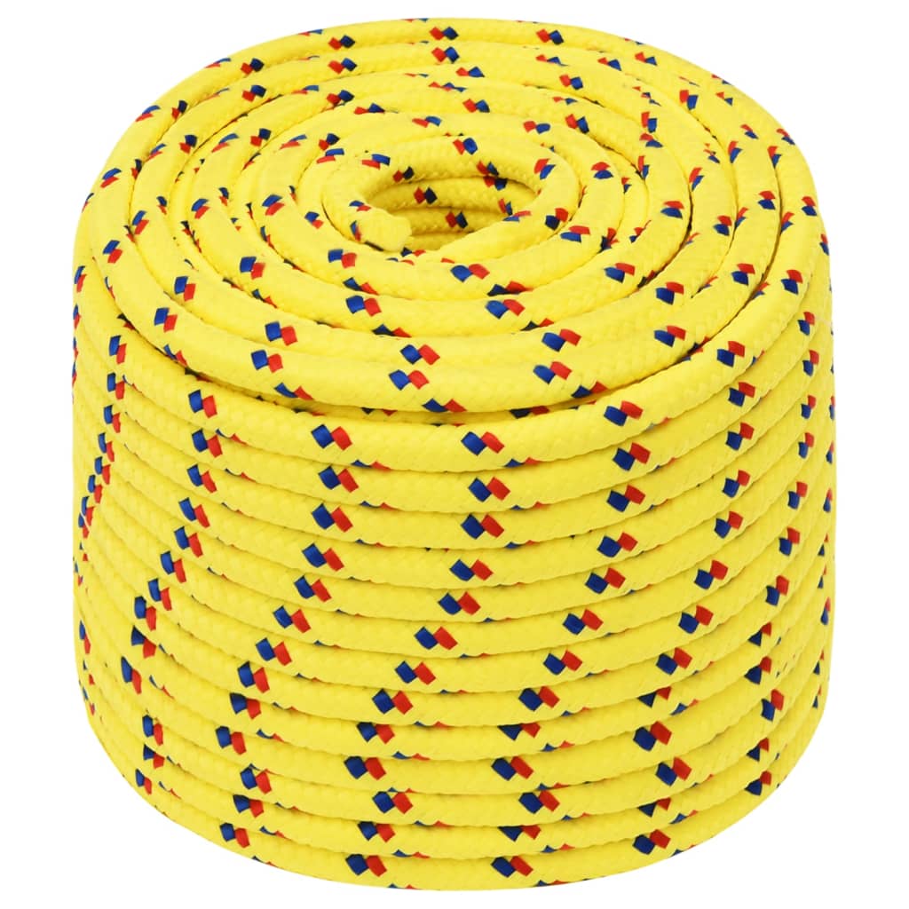 vidaXL Boat Rope Yellow 12 mm 50 m Polypropylene