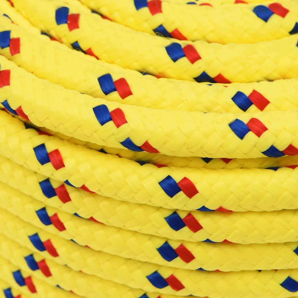 vidaXL Boat Rope Yellow 12 mm 50 m Polypropylene