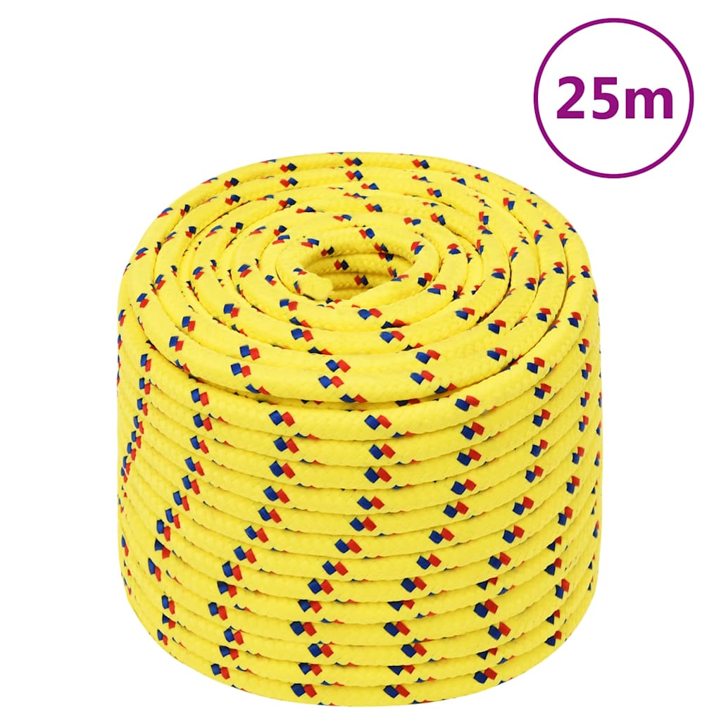 Boat Rope Yellow 14 mm 25 m Polypropylene