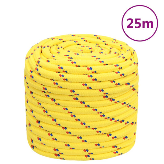 vidaXL Boat Rope Yellow 16 mm 25 m Polypropylene