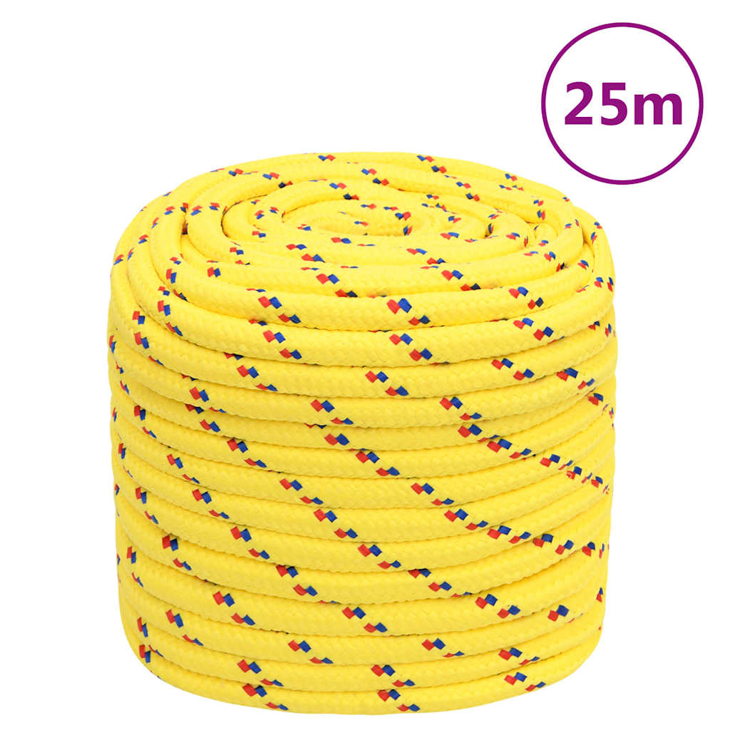 Boat Rope Yellow 16 mm 25 m Polypropylene