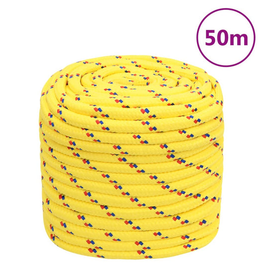 vidaXL Boat Rope Yellow 16 mm 50 m Polypropylene