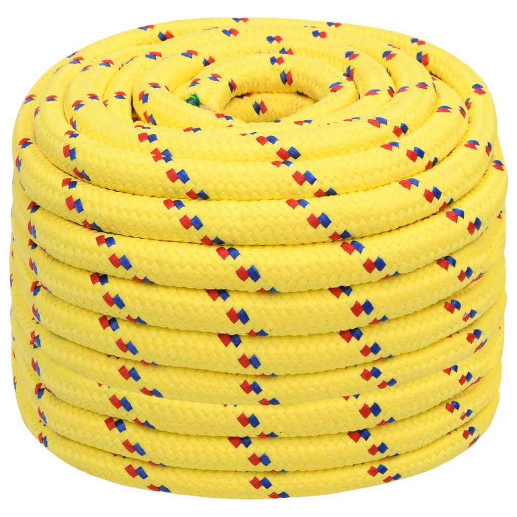 vidaXL Boat Rope Yellow 20 mm 25 m Polypropylene