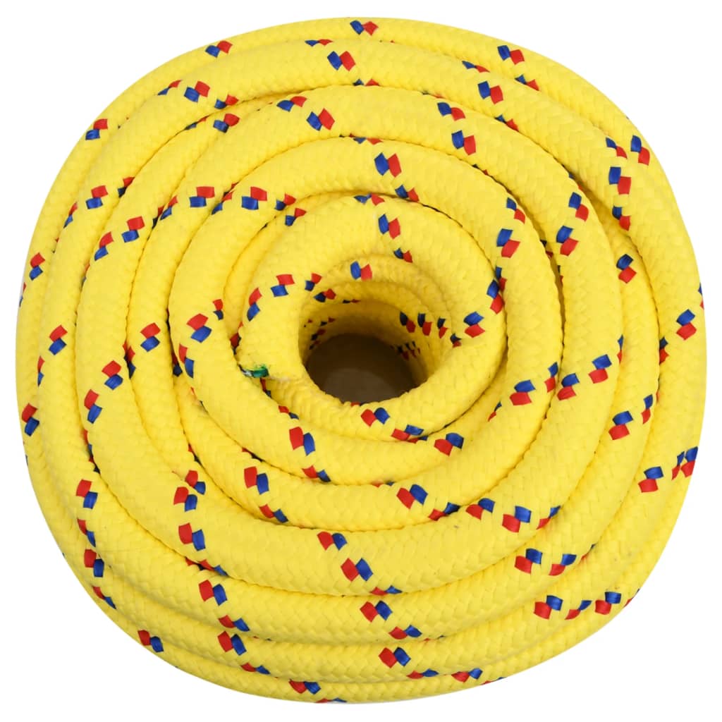 vidaXL Boat Rope Yellow 20 mm 25 m Polypropylene