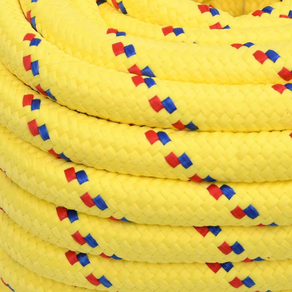 vidaXL Boat Rope Yellow 20 mm 25 m Polypropylene