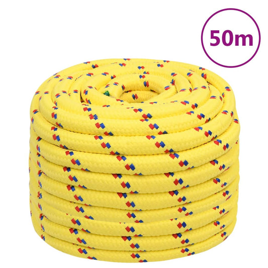 vidaXL Boat Rope Yellow 20 mm 50 m Polypropylene