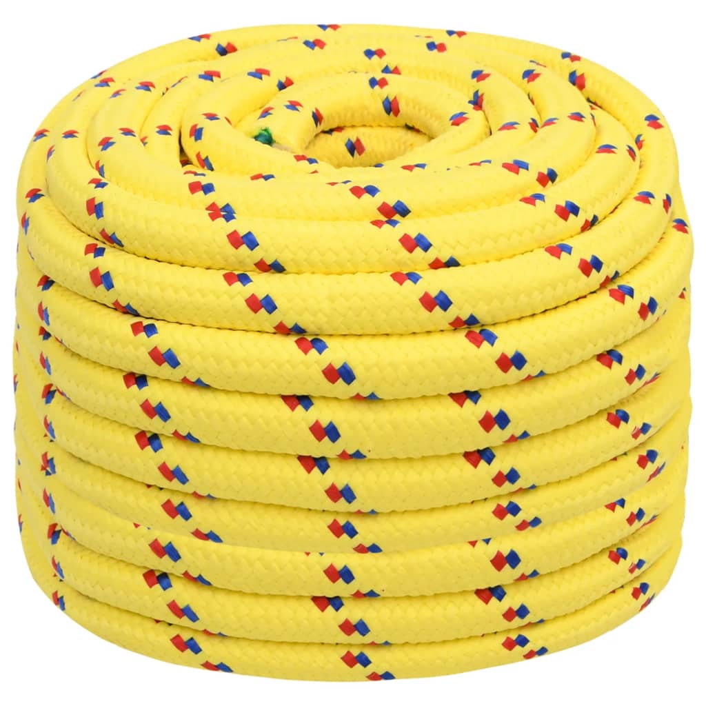 vidaXL Boat Rope Yellow 20 mm 50 m Polypropylene