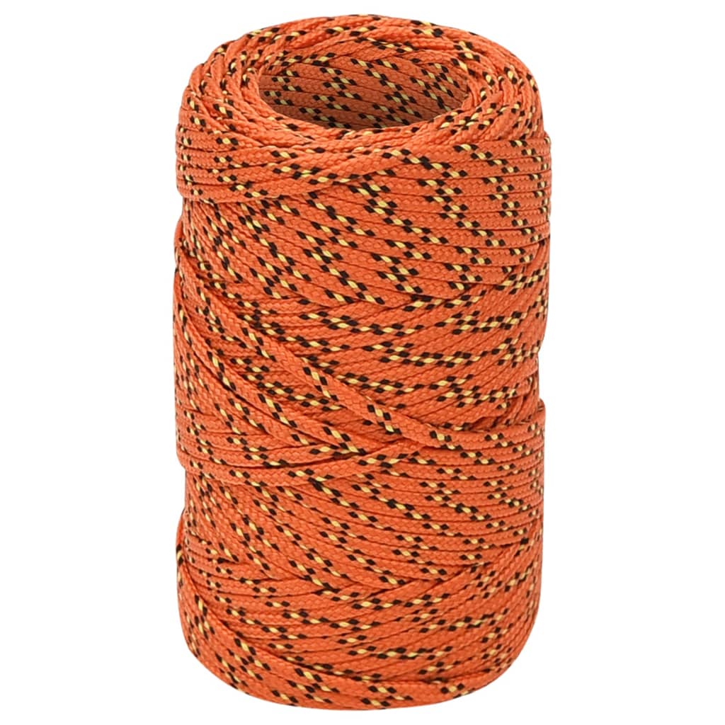 vidaXL Boat Rope Orange 2 mm 500 m Polypropylene