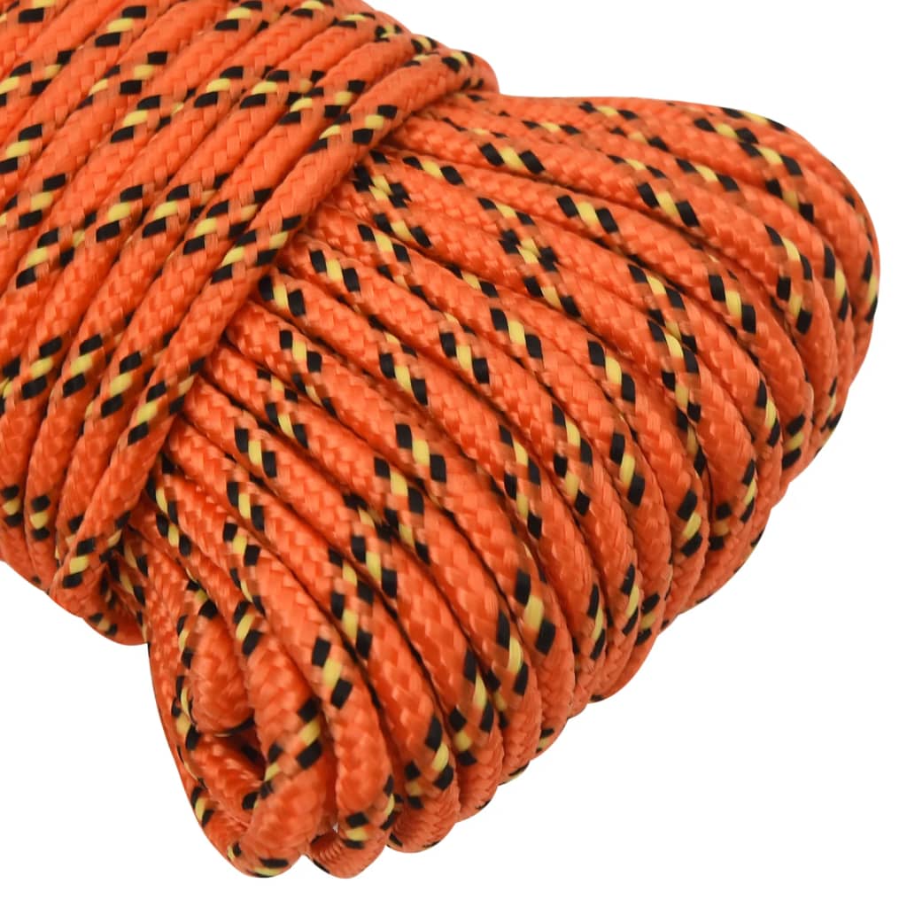 vidaXL Boat Rope Orange 3 mm 50 m Polypropylene