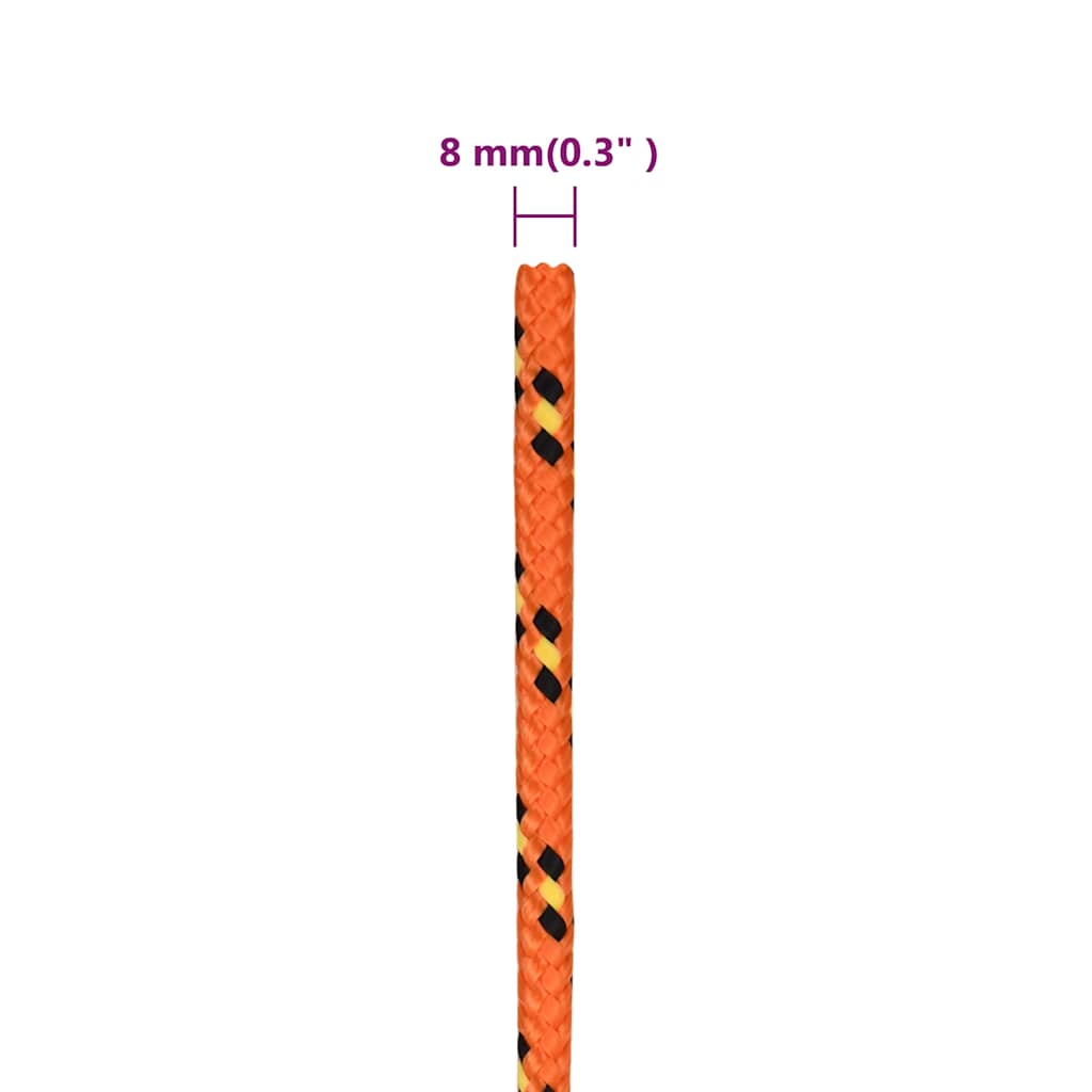 Boat Rope Orange 8 mm 500 m Polypropylene