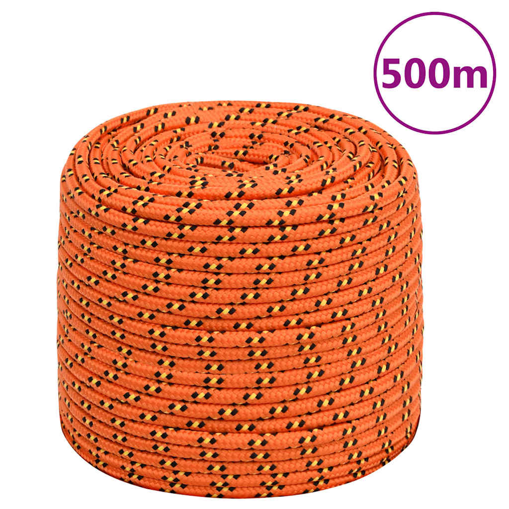 Boat Rope Orange 10 mm 500 m Polypropylene