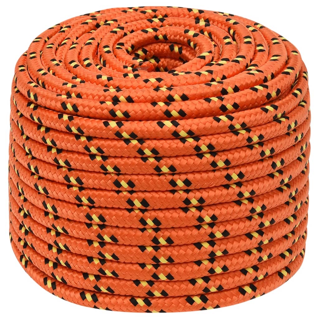 vidaXL Boat Rope Orange 12 mm 25 m Polypropylene