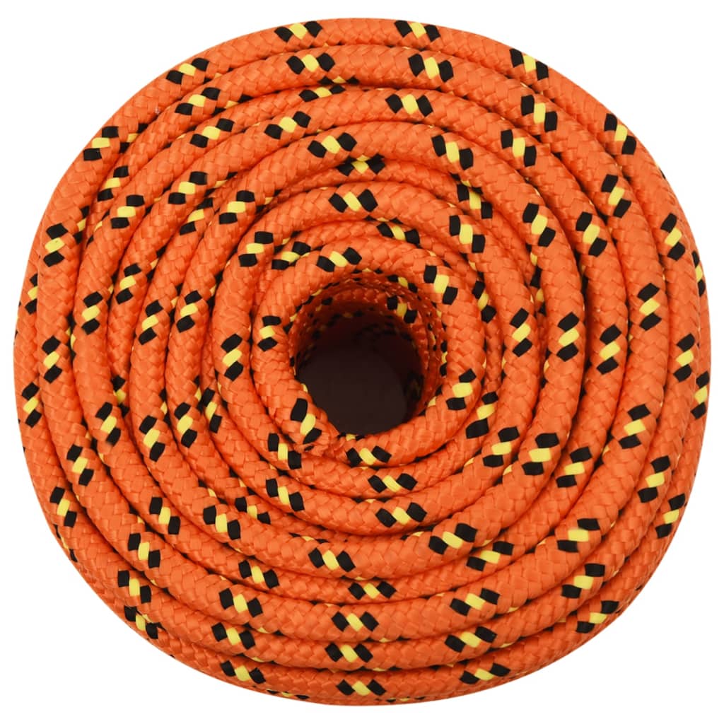 vidaXL Boat Rope Orange 12 mm 25 m Polypropylene