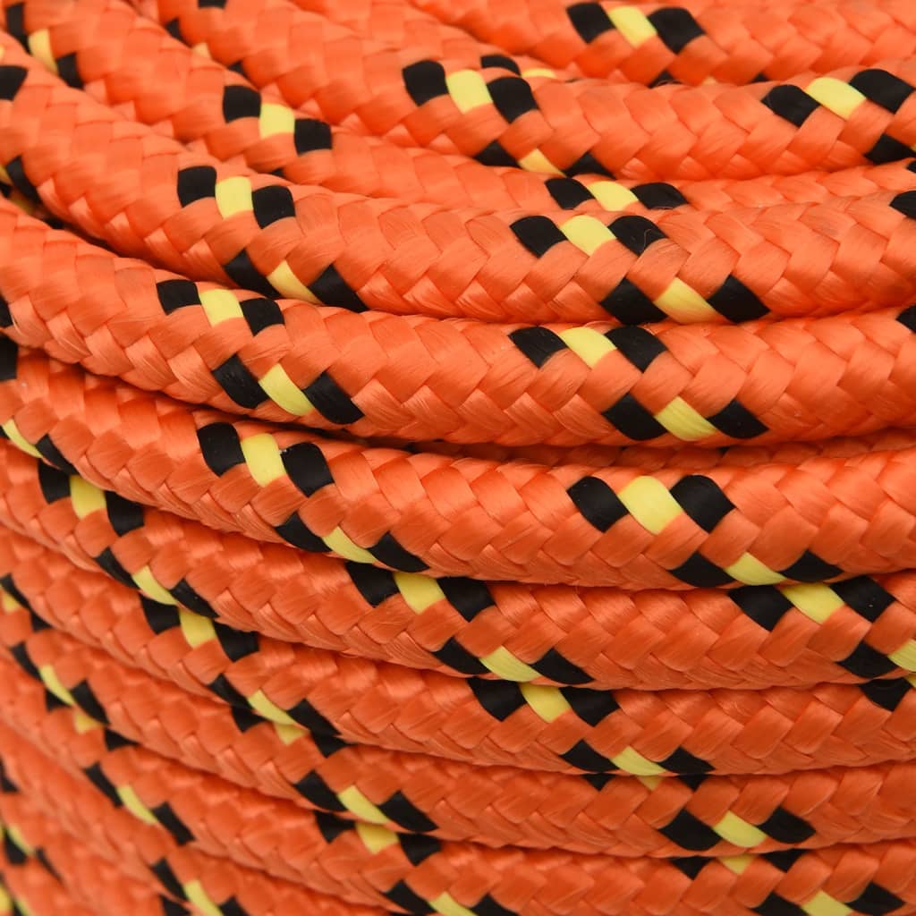 vidaXL Boat Rope Orange 12 mm 25 m Polypropylene