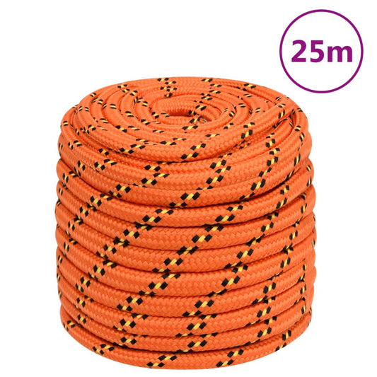 vidaXL Boat Rope Orange 16 mm 25 m Polypropylene