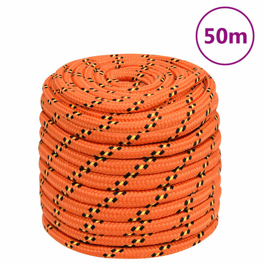 Boat Rope Orange 16 mm 50 m Polypropylene