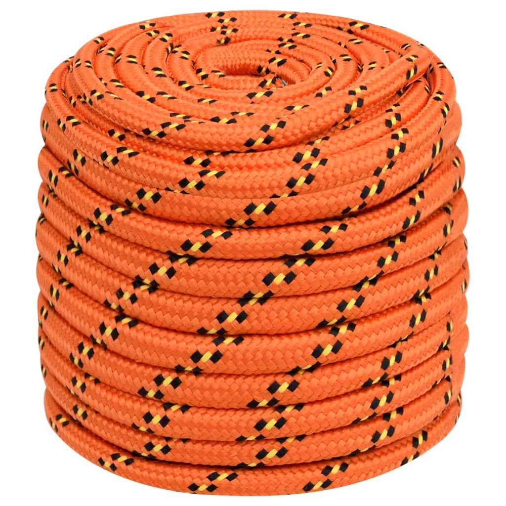 vidaXL Boat Rope Orange 16 mm 50 m Polypropylene