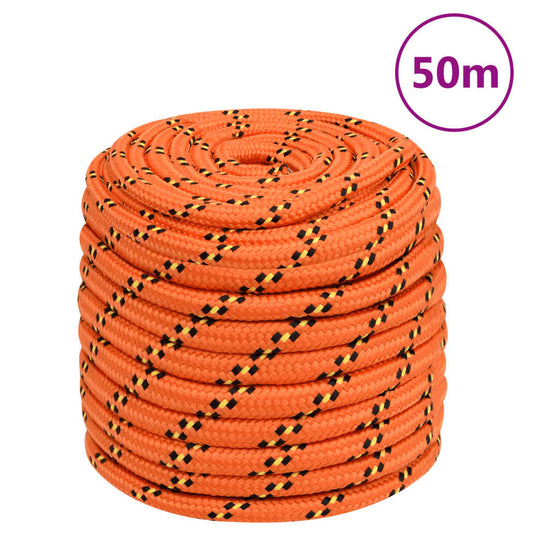 vidaXL Boat Rope Orange 18 mm 50 m Polypropylene