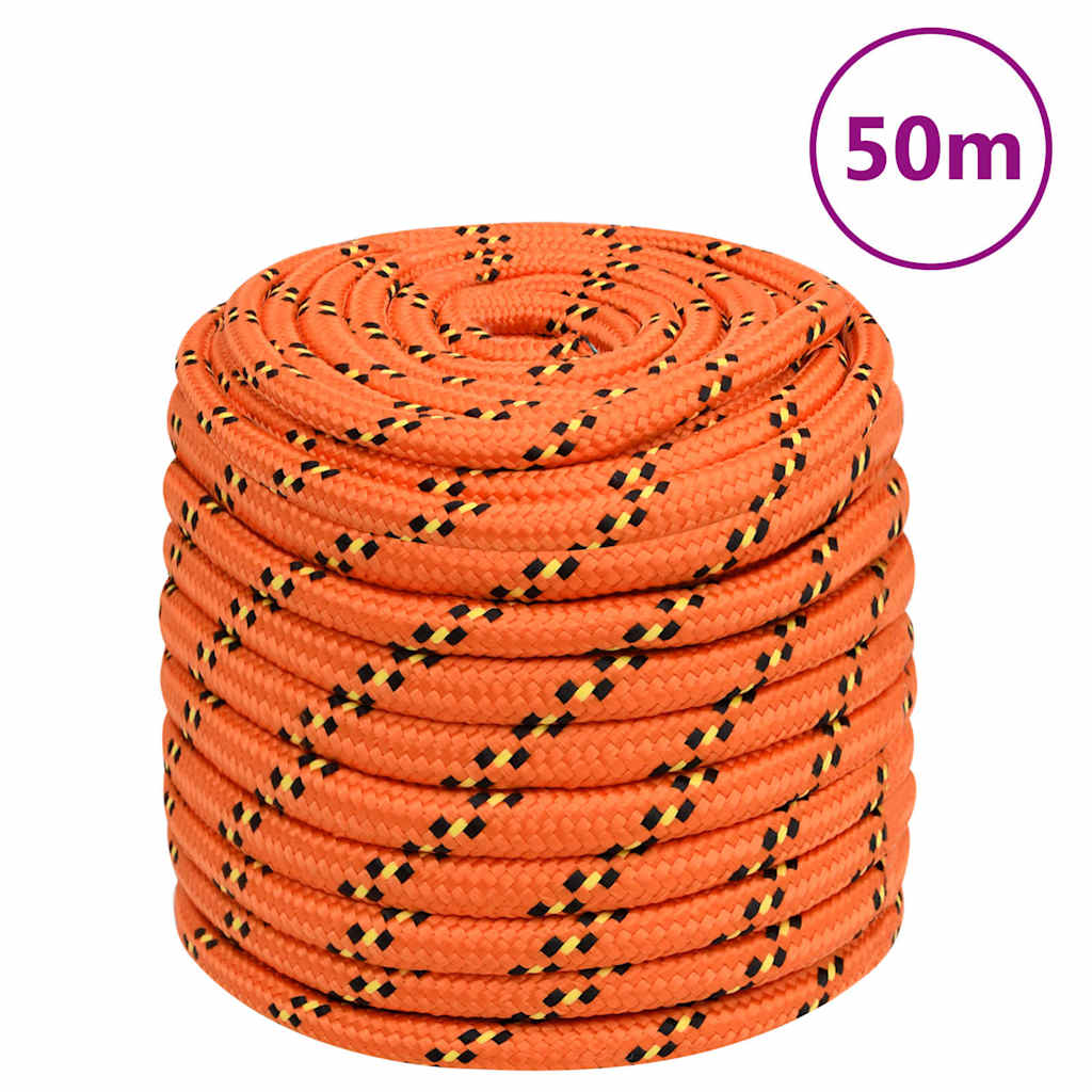 Boat Rope Orange 18 mm 50 m Polypropylene