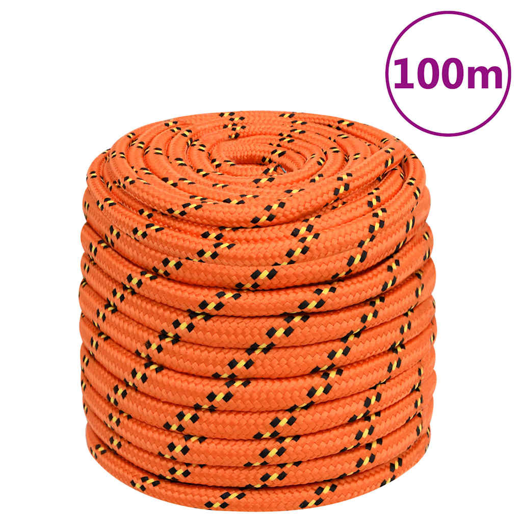Boat Rope Orange 18 mm 100 m Polypropylene