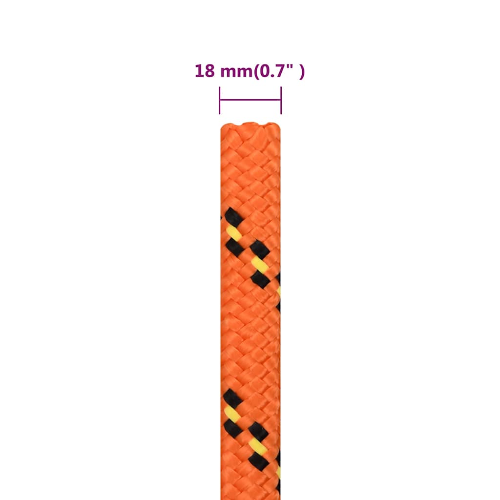 Boat Rope Orange 18 mm 100 m Polypropylene