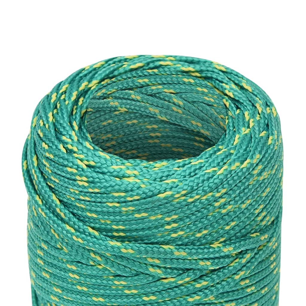 vidaXL Boat Rope Green 2 mm 25 m Polypropylene