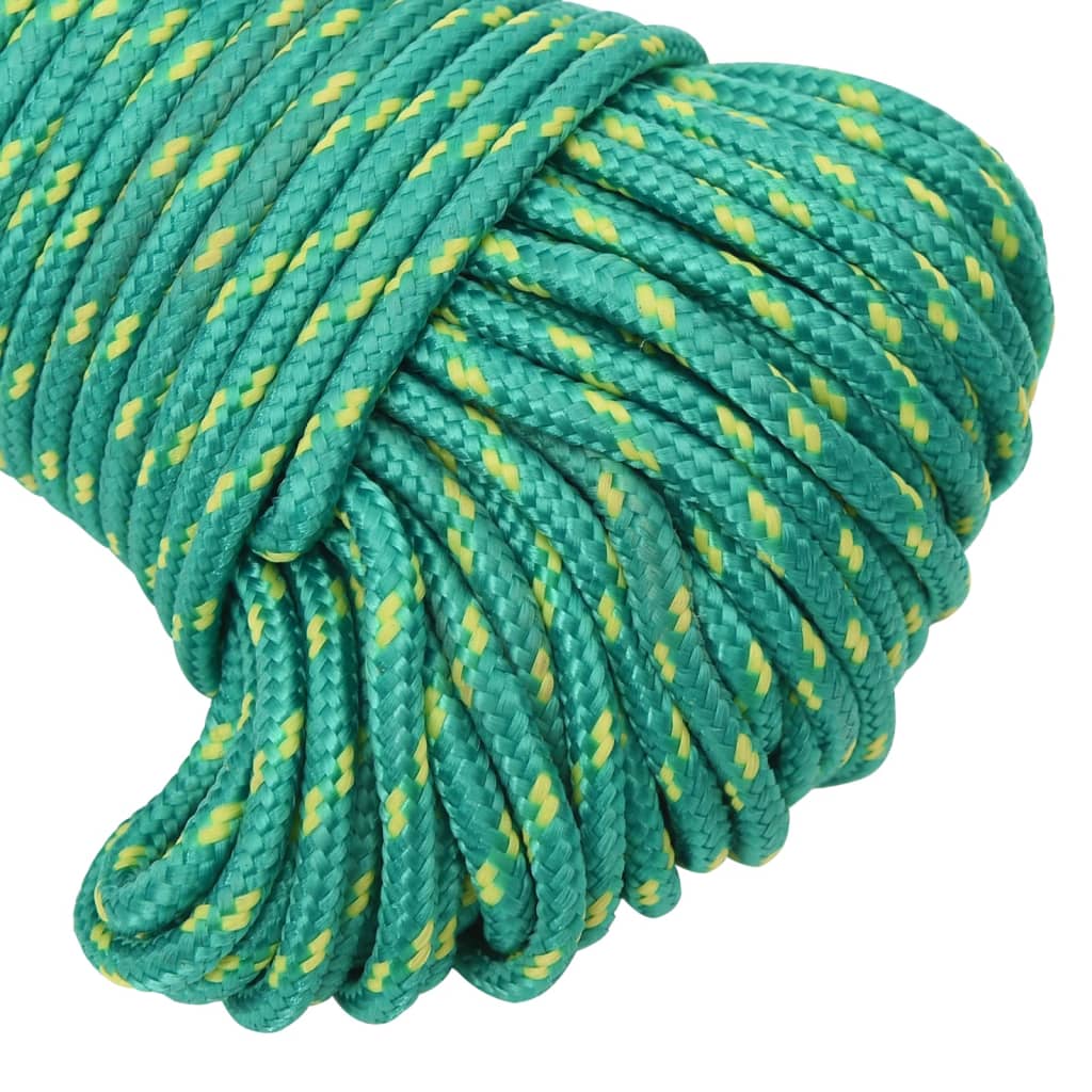 vidaXL Boat Rope Green 3 mm 25 m Polypropylene