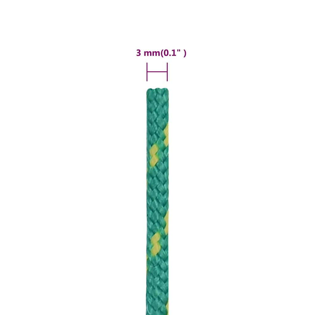 Boat Rope Green 3 mm 500 m Polypropylene