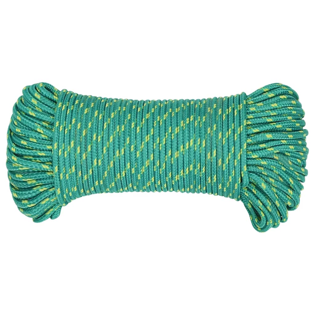 vidaXL Boat Rope Green 4 mm 500 m Polypropylene