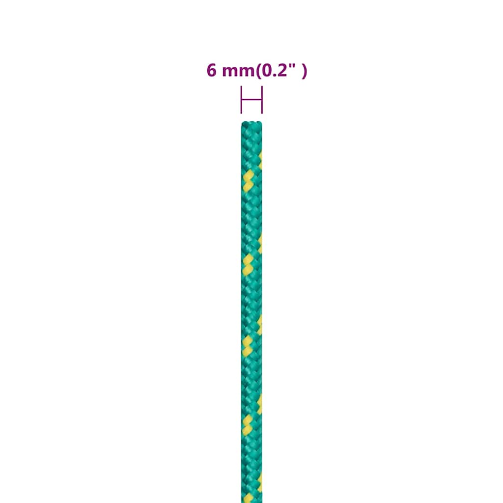 Boat Rope Green 6 mm 250 m Polypropylene
