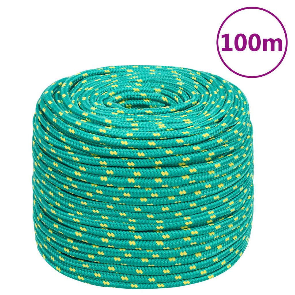Boat Rope Green 8 mm 100 m Polypropylene