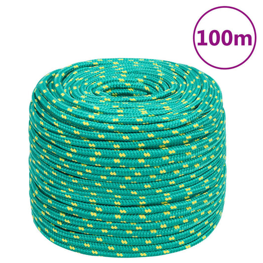 Boat Rope Green 8 mm 100 m Polypropylene