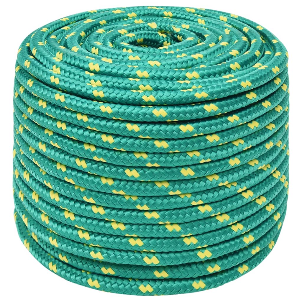 vidaXL Boat Rope Green 12 mm 25 m Polypropylene