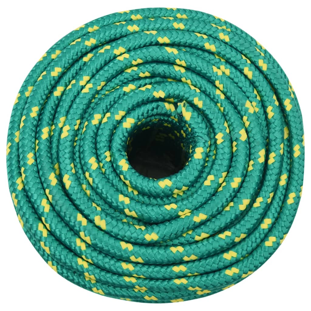 vidaXL Boat Rope Green 12 mm 25 m Polypropylene