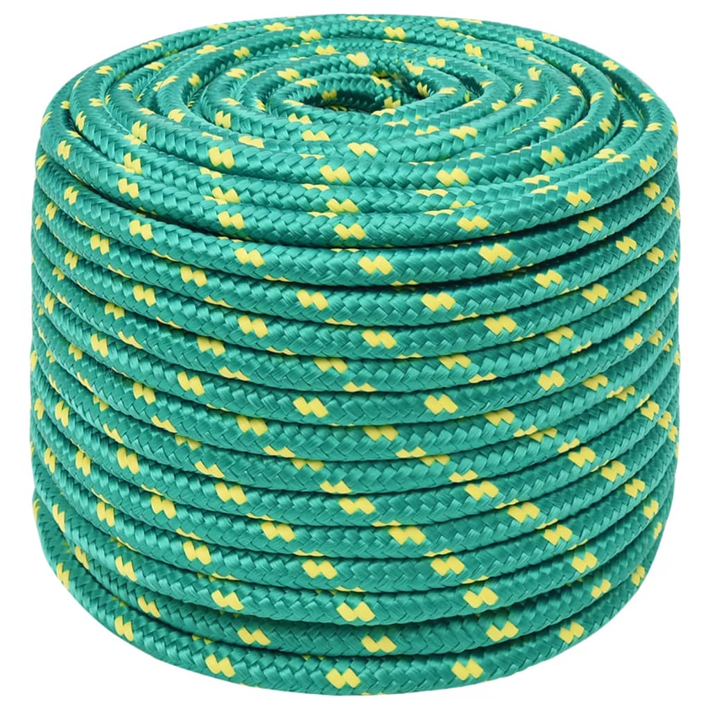 vidaXL Boat Rope Green 12 mm 50 m Polypropylene