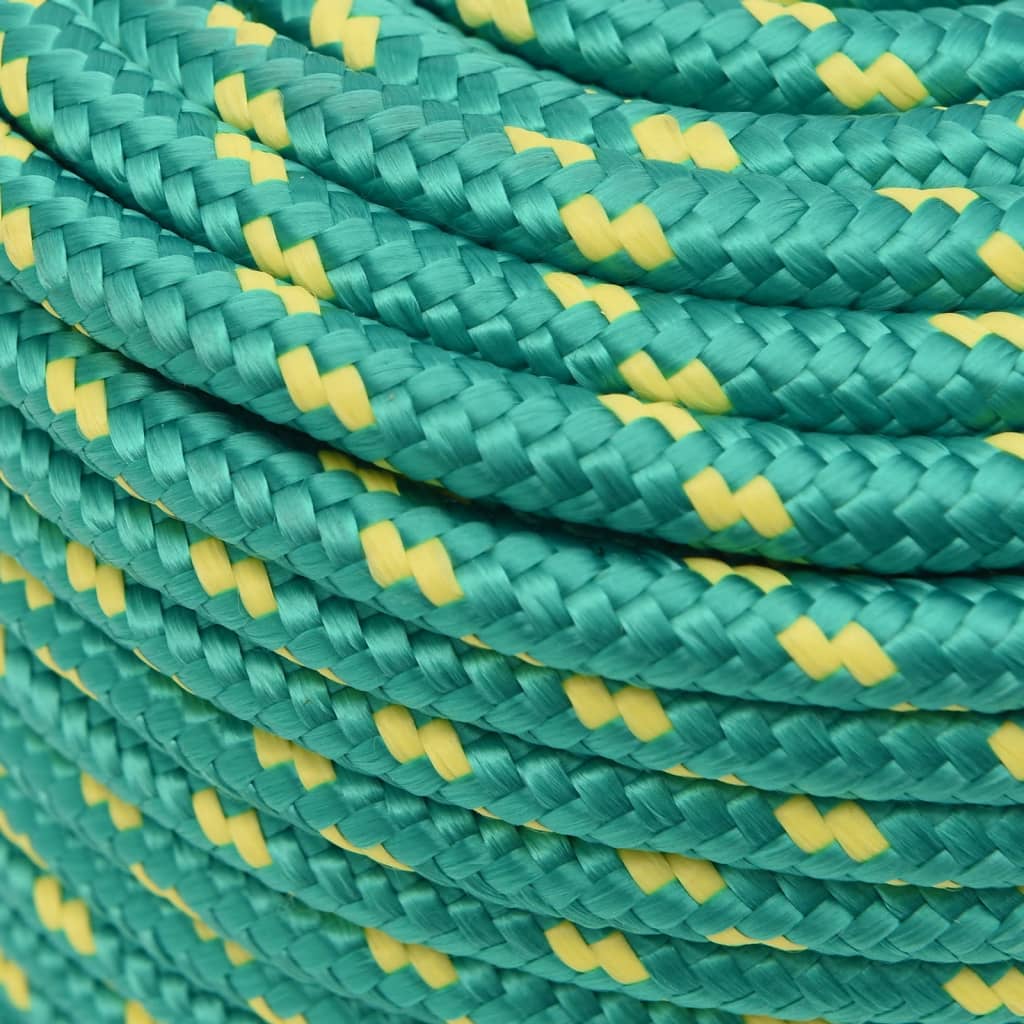 vidaXL Boat Rope Green 12 mm 100 m Polypropylene