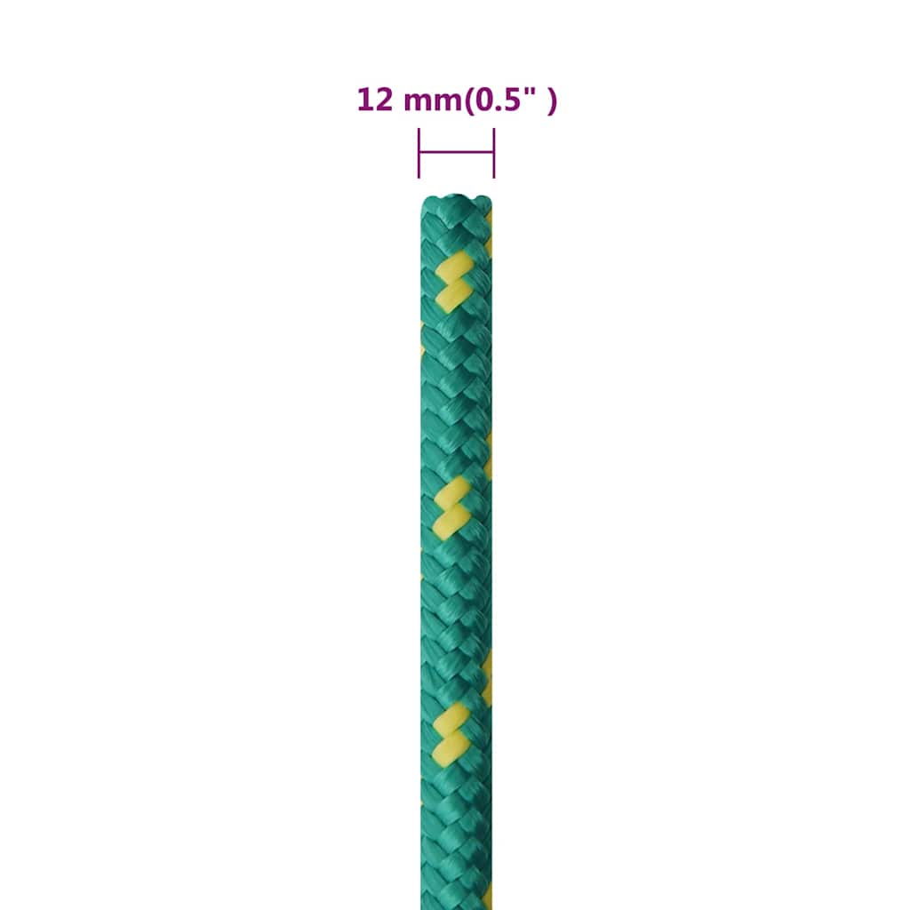 Boat Rope Green 12 mm 100 m Polypropylene