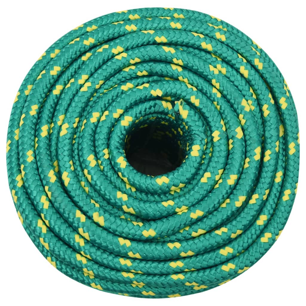 vidaXL Boat Rope Green 14 mm 25 m Polypropylene