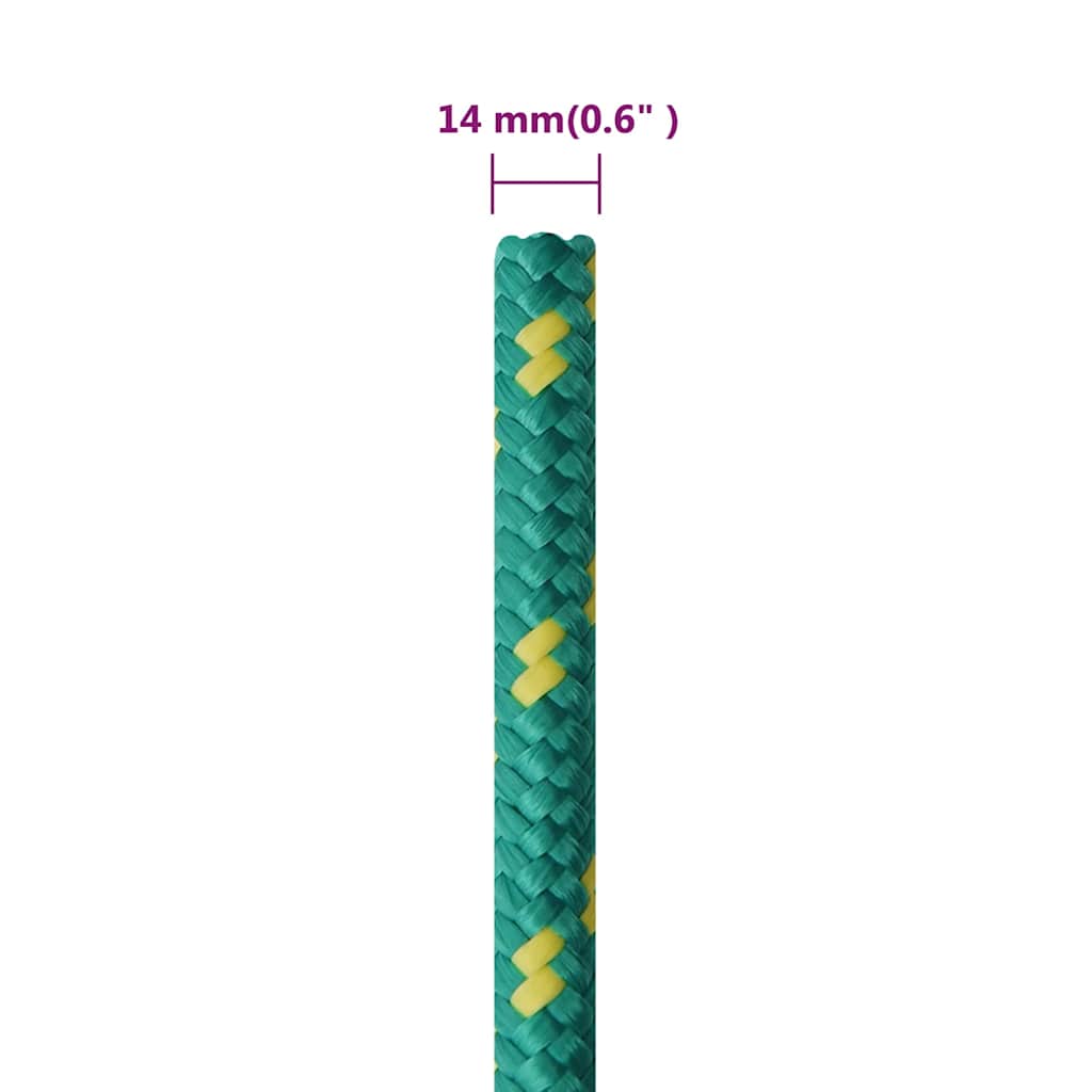 Boat Rope Green 14 mm 100 m Polypropylene