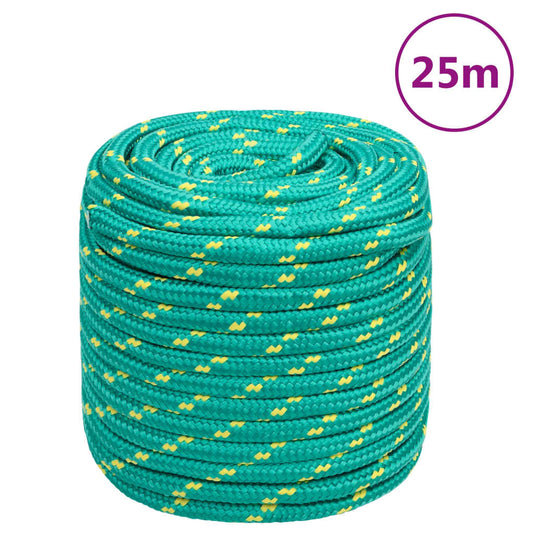 vidaXL Boat Rope Green 16 mm 25 m Polypropylene