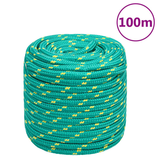 vidaXL Boat Rope Green 18 mm 100 m Polypropylene