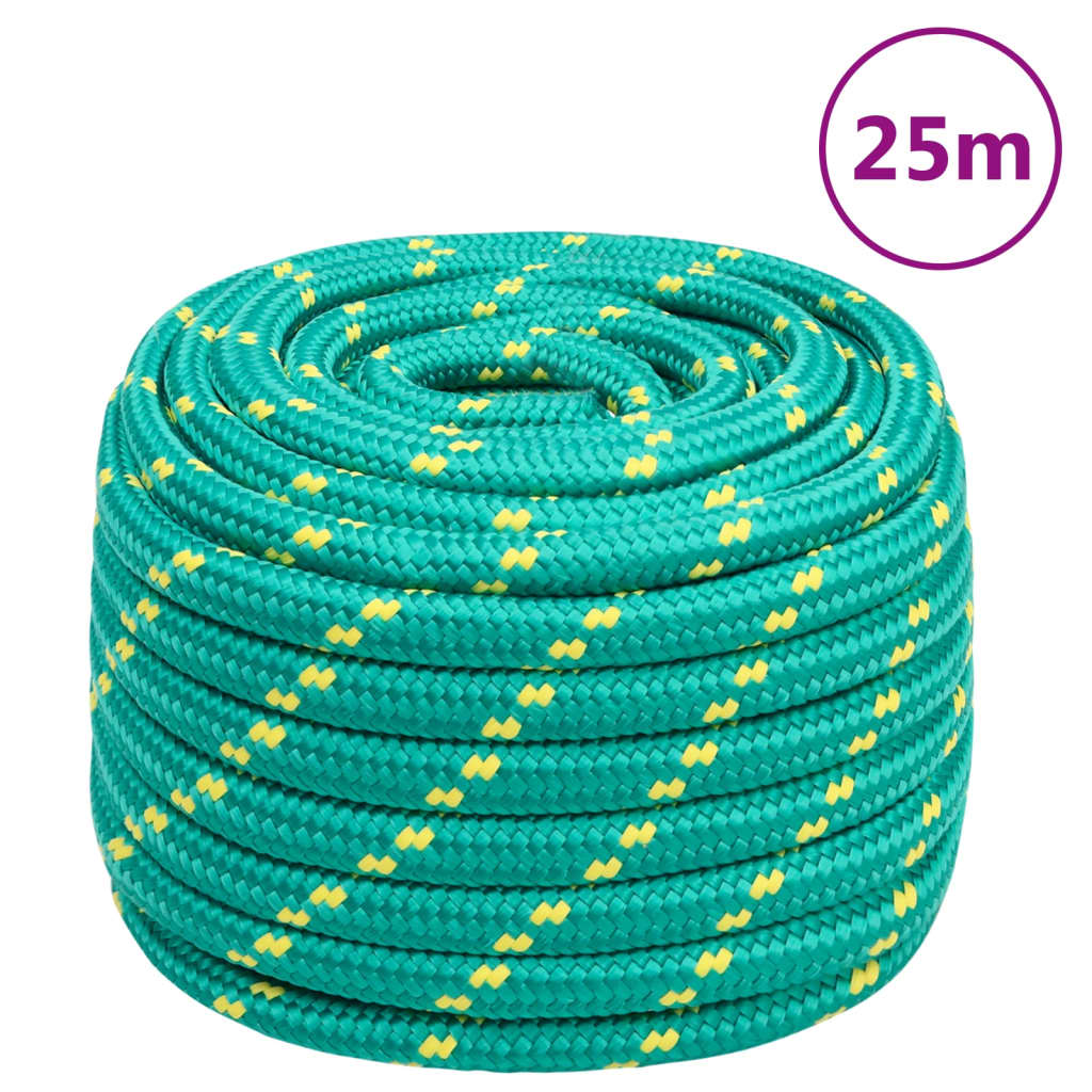 vidaXL Boat Rope Green 20 mm 25 m Polypropylene