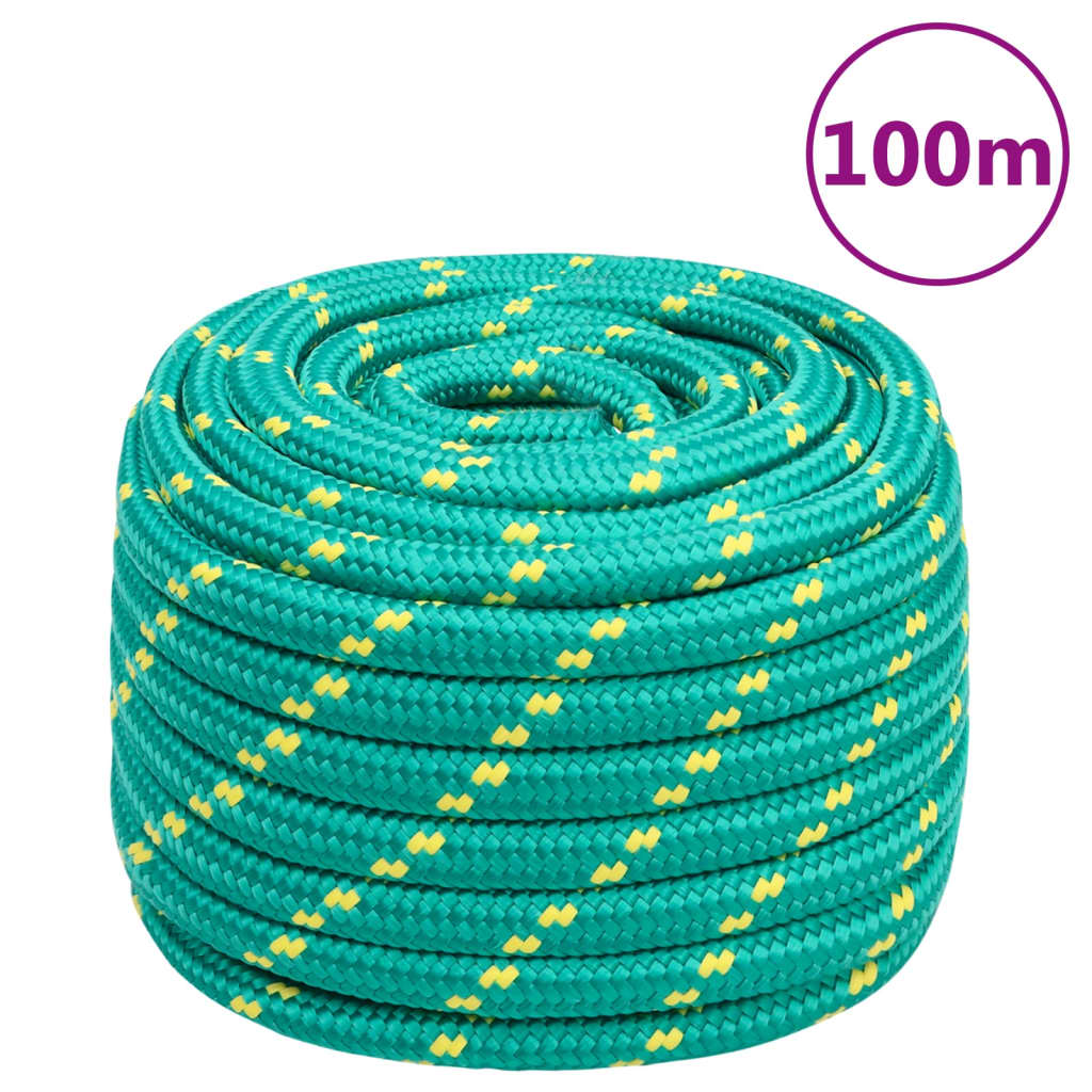 vidaXL Boat Rope Green 20 mm 100 m Polypropylene