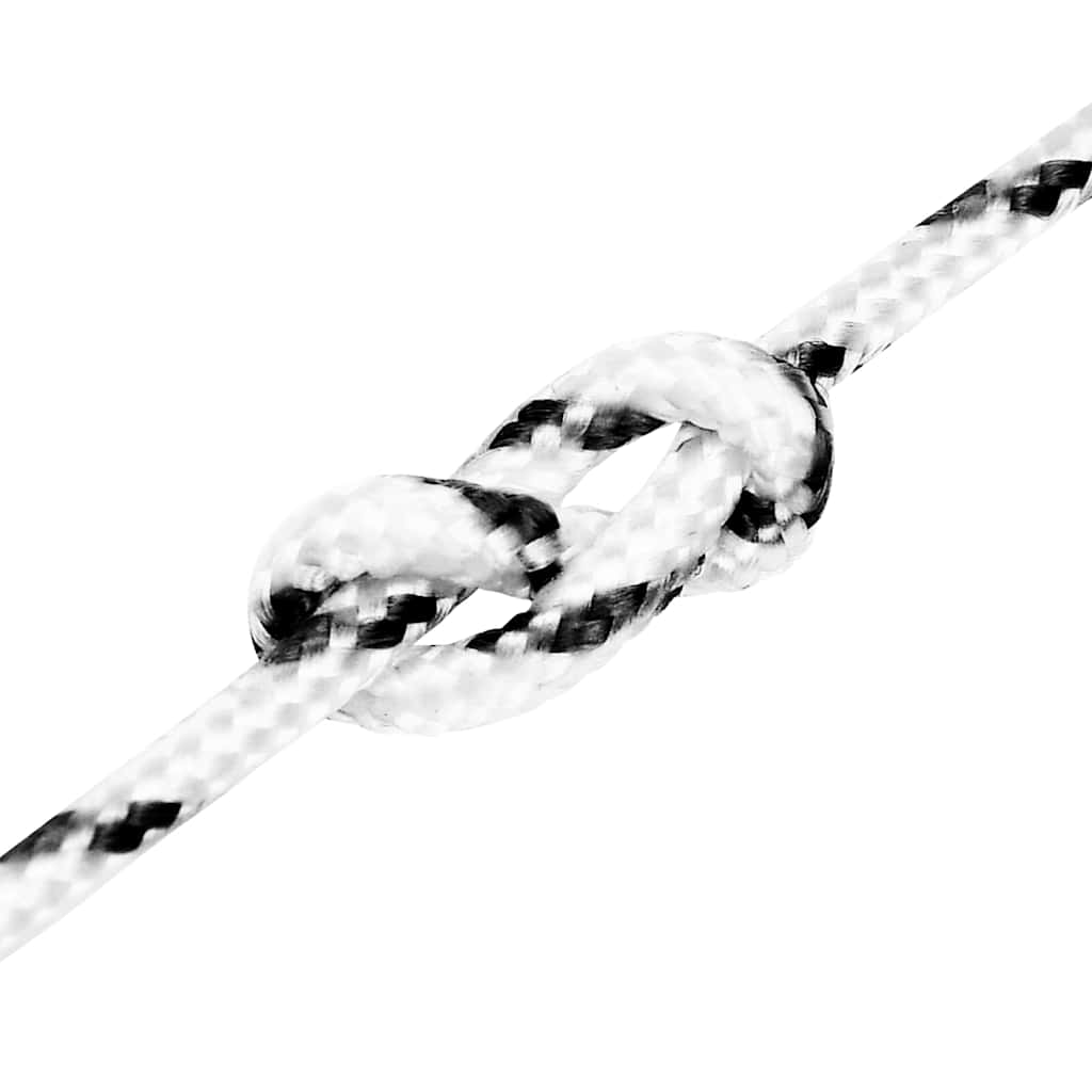 Braided Boat Rope White 5 mmx50 m Polyester