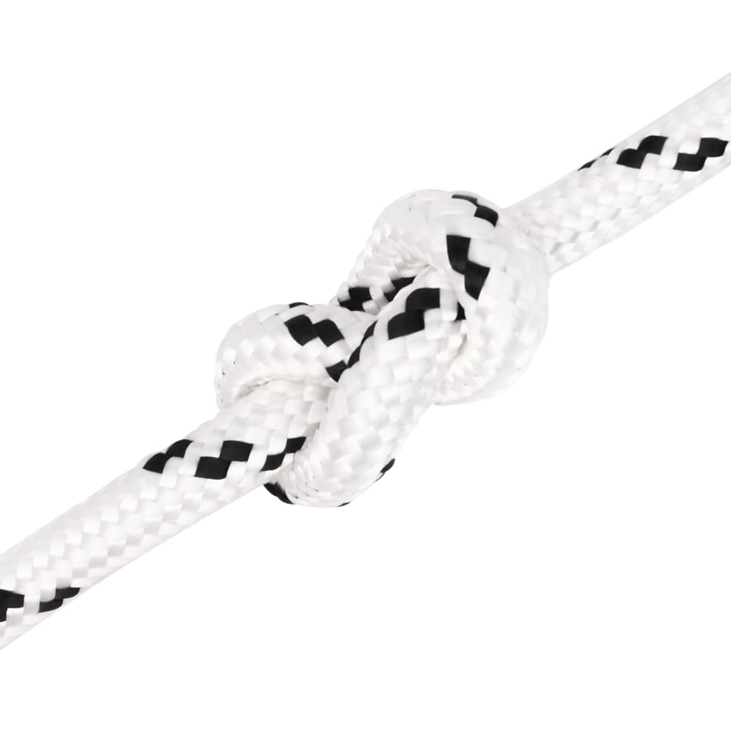 Braided Boat Rope White 14 mmx100 m Polyester